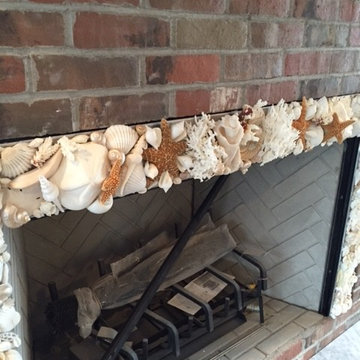 Shell Encrusted Fireplace Surround - Mantoloking, NJ