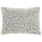Mina Victory - Mina Victory Luminescence Fully Beaded Pearls 10"X14" Ivory/Silver Throw Pillow - Jewelry for your rooms, this elegantly handcrafted rhinestone, bead and embroidered collection adds a touch of sparkle to your day.
