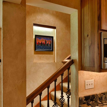 Rustic Lower Level Family Room, Dog Washing Room, and Home Gym