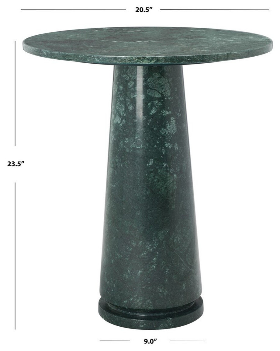 Safavieh Couture Valentia Tall Round Marble Accent Table - Contemporary ...