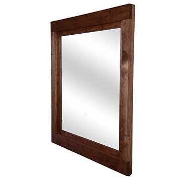 English Chestnut Farmhouse Style Vanity Mirror 24"w x 30"h