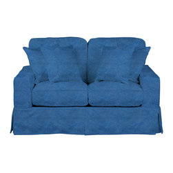 Sunset Trading Americana Loveseat - Slip Cover Set Only - Indigo Blue - Slipcovers And Chair Covers