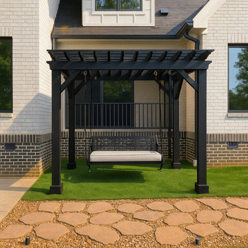 Modern Backyard Swing Pergola