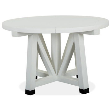 Magnussen Harper Springs Round Dining Table in Silo White