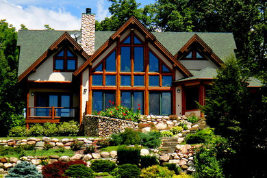 Rustic exterior home idea in Other