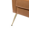 32.8" Comfy Armchair With Metal Legs, Camel