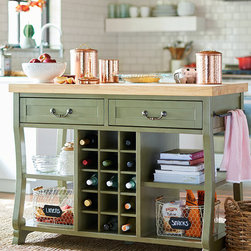 Marchella Kitchen Island - Sage - Kitchen Islands And Kitchen Carts