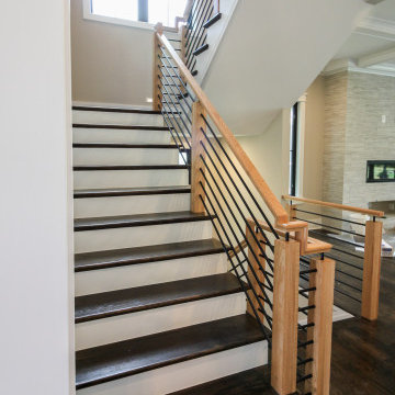 Project #69 | Contemporary Staircase with Horizontal Metal Rods