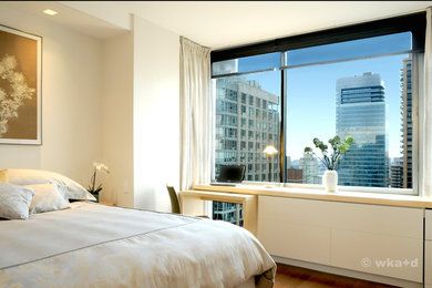 Inspiration for a modern bedroom remodel in New York