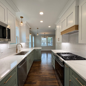 Galley Kitchen with Custom Cabinetry