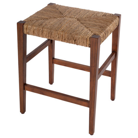 Valencia 24.5 in. Seat Height Woven Backless Counter Stool