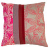 Foliage Silk Pillow Cover, Pink