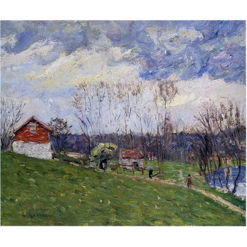 Gustave Loiseau Landscape With House, 20"x25" Wall Decal