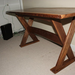 Rustic Walnut Trestle Desk - Products