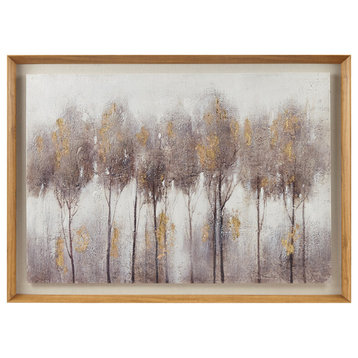 Enchanted Forest Handpainted Framed Landscape Canvas Wall Art
