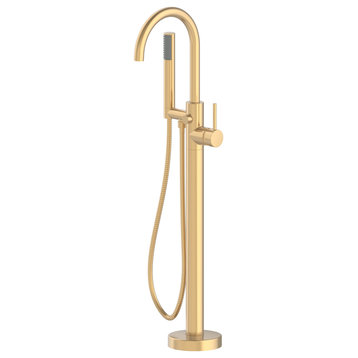 Jacuzzi PT95 Jacuzzi Floor Mounted Tub Filler - Brushed Bronze