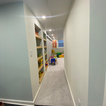 Basement to play/exercise/family room
