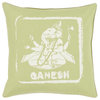 Mike Farrell Ganesh Pillow with Down Insert, 22"x22"x5"