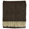 Highland Tweed Herringbone Pure New Wool Throw, Vanilla Bean