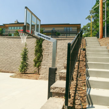 Outdoor Sports Court With Stair