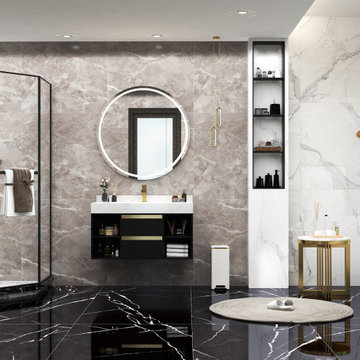 Complement Your Luxury Bathroom with Metal and Marble