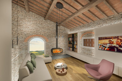 Ambiente rustico e design moderno