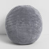 Sorra Home Light Grey Soft Corduroy Indoor Ball Pillow, 10" Diameter