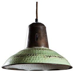 Farmhouse Pendant Lighting Goshen Hanging Lamp, Vintage Green
