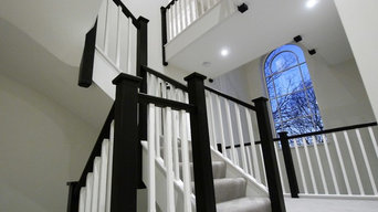 Black Stained Oak Staircase with Stop Chamfered Spindles