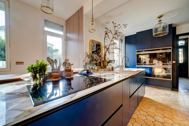 Idée de décoration pour une cuisine bohème.