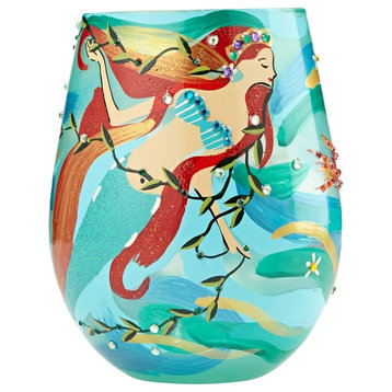 "Mermaid" Stemless Wine Glass