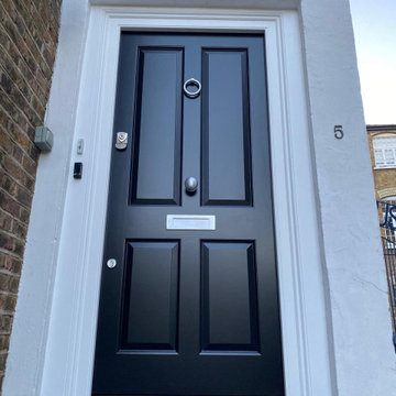 Black Victorian front door