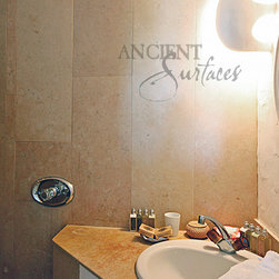 Master Bathrooms in antique limestone - Tile