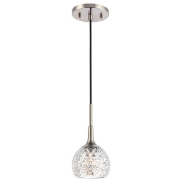 Woodbridge Lighting Bristol LED, Mercury Crystal Ball, Mini-Pendant