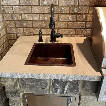 16" Square Hammered Copper Bar/Prep Sink w/ 3.5" Drain Opening (BS16DB3)
