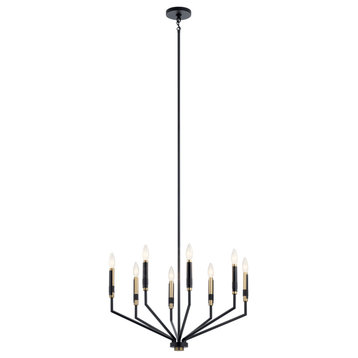 Armand 8-Light Contemporary Chandelier in Black