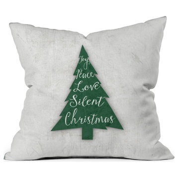 Monika Strigel Farmhouse Christmas Tree Green Outdoor Throw Pillow, 16"