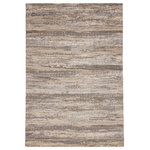 Jaipur Living - Kavi by Jaipur Living Bandi Knotted Abstract Blue/Gray Area Rug, 9'x12' - Hand-knotted of lustrous rayon made from bamboo and hand-carded wool, this area rug's organic-inspired pattern captivates with abstract intrigue. Striations of gray, blue, and brown form an earthy palette, perfect for modern homes.