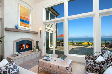 Inspiration for a coastal living room remodel in Other