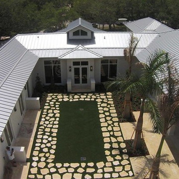 Pavers and Pathways with Artificial Grass