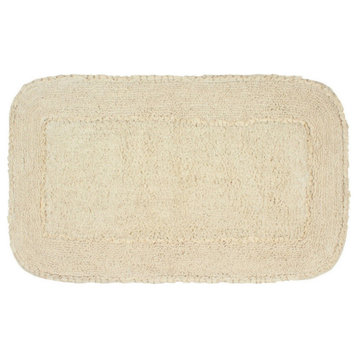 Radiant Collection Bath Rugs Set, 21x34 Rectangle, Ivory