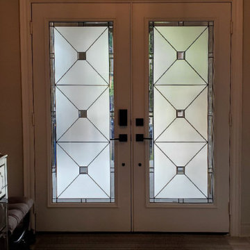 Cubix, Stained Glass Door Insert
