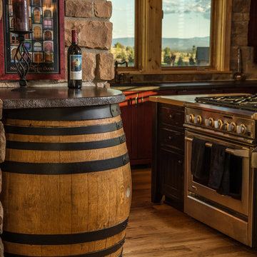 Brasada Ranch home wine serving station