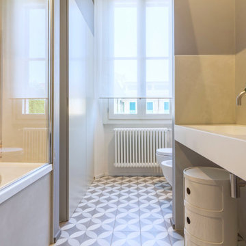 LAVABO IN COREAN E VASCA INCASSATA