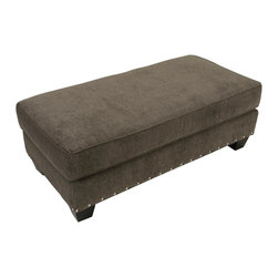 Cindy Crawford Calista Microfiber Ottoman - Footstools And Ottomans