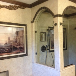 Lorrain Tile Mural Master Bath - Tile Murals