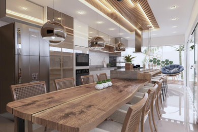 Large minimalist kitchen photo in Los Angeles
