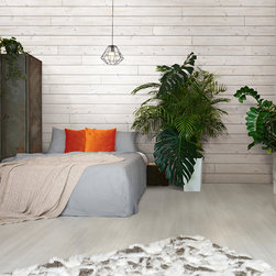 White Rustic Shiplap - Wall Panels