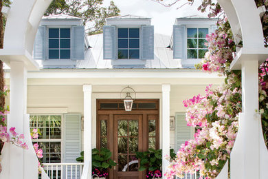 Example of a beach style exterior home design in Miami