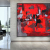 "Empower" 60x60 inches Red Contemporary Art Large Modern Painting MADE TO ORDER